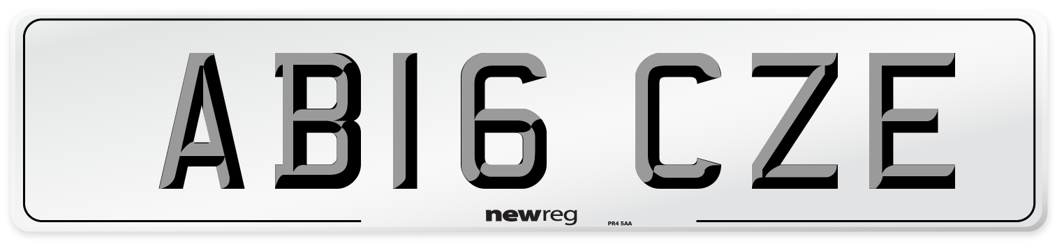 AB16 CZE Number Plate from New Reg